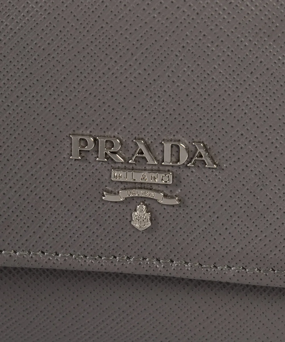 Prada Marble Saffiano Leather Flap Wallet 1MH523 QWA F0K44