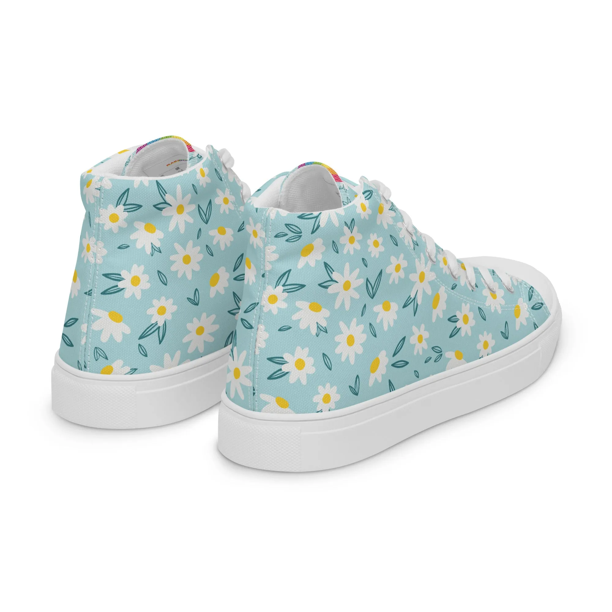 Rainbow Daisy High Top Trainers (female sizes)