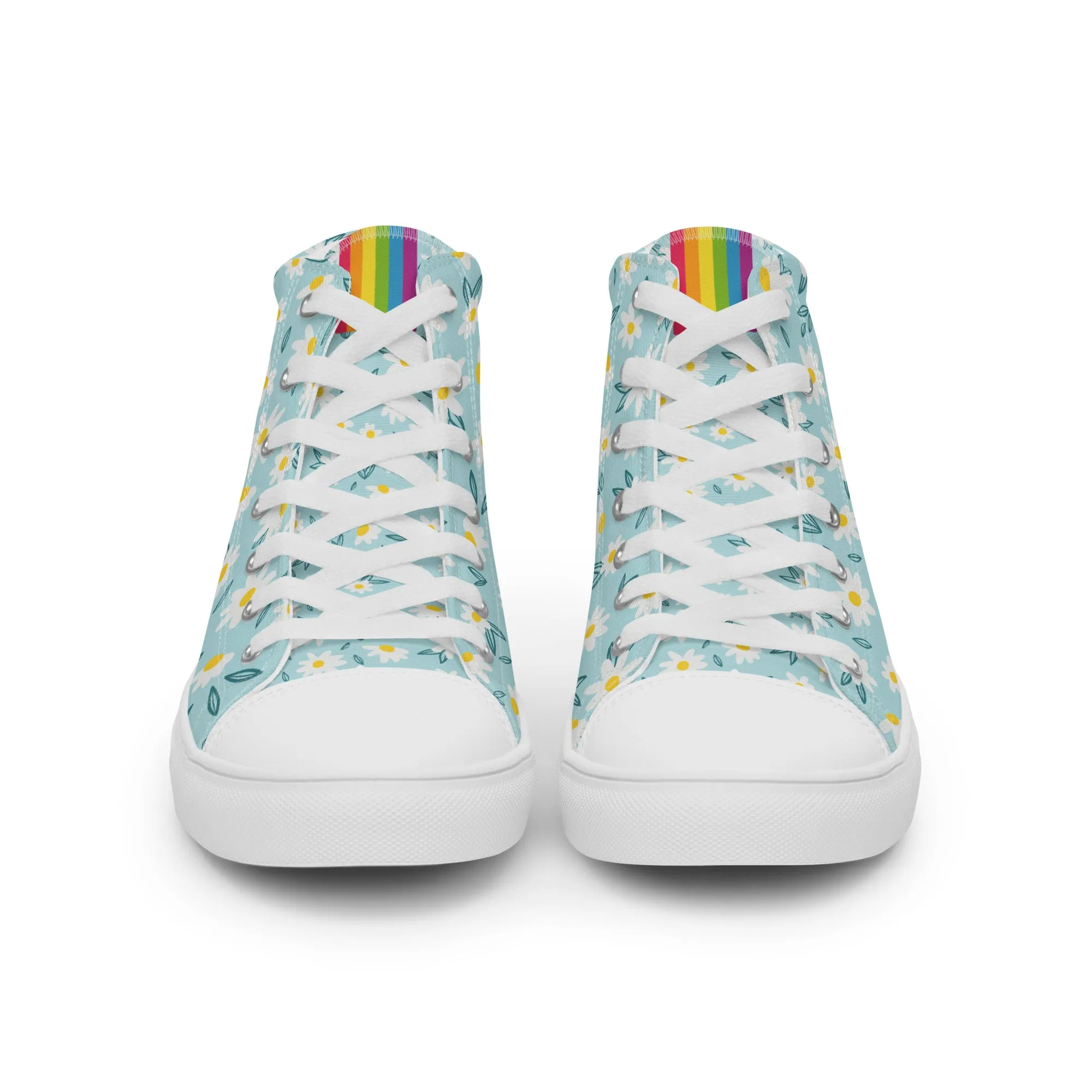 Rainbow Daisy High Top Trainers (female sizes)