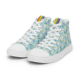 Rainbow Daisy High Top Trainers (female sizes)