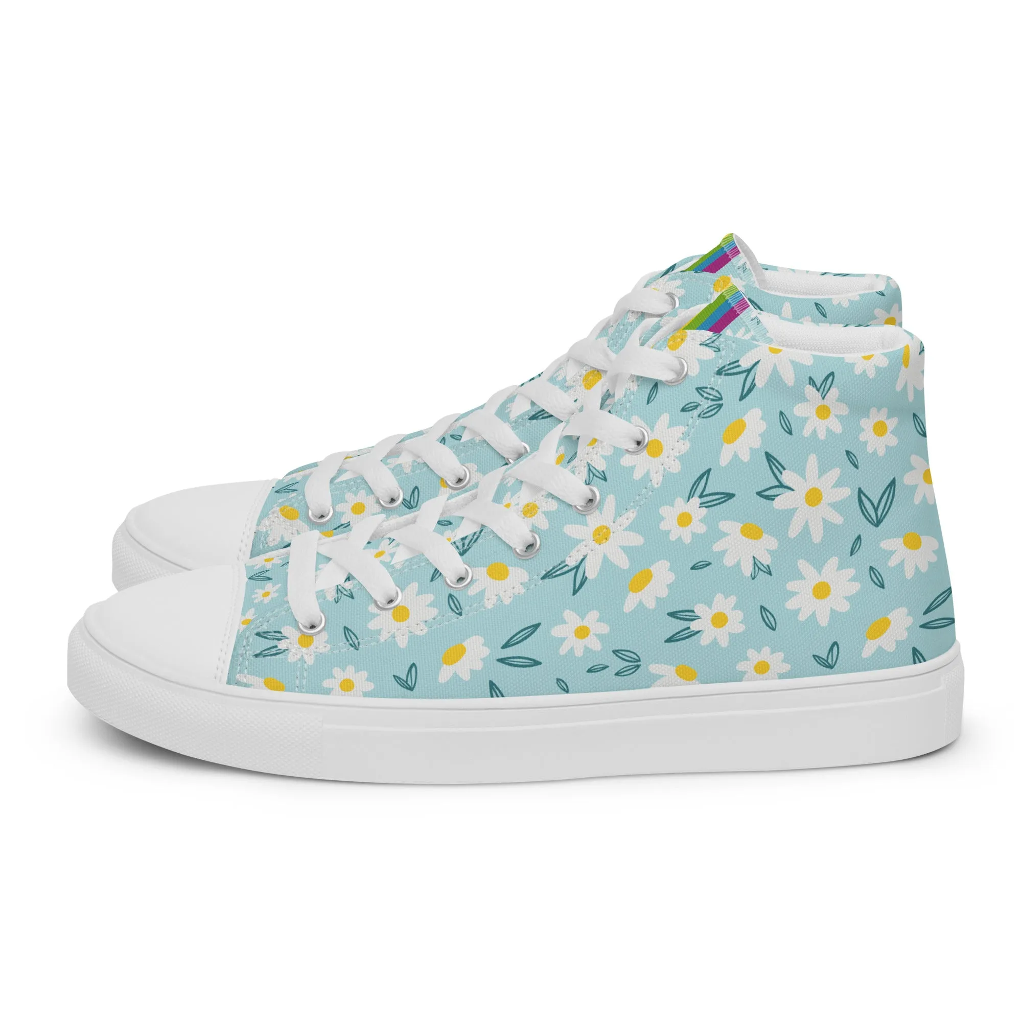 Rainbow Daisy High Top Trainers (female sizes)