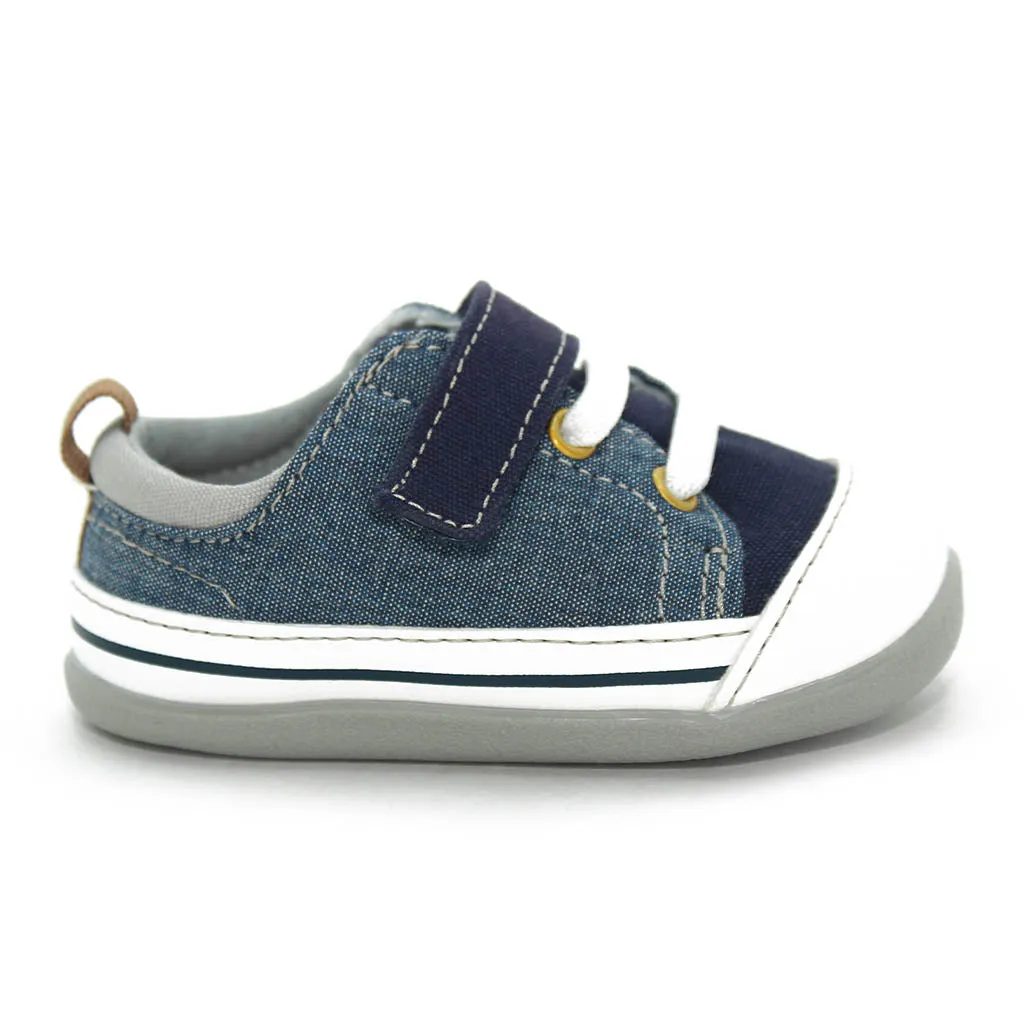 See Kai Run Stevie II Sneakers Blue Denim Infants Walkers Boys - Kids Shoes