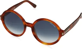 Tom Ford Women's Juliette Round Sunglasses in Havana FT0369 56W 55