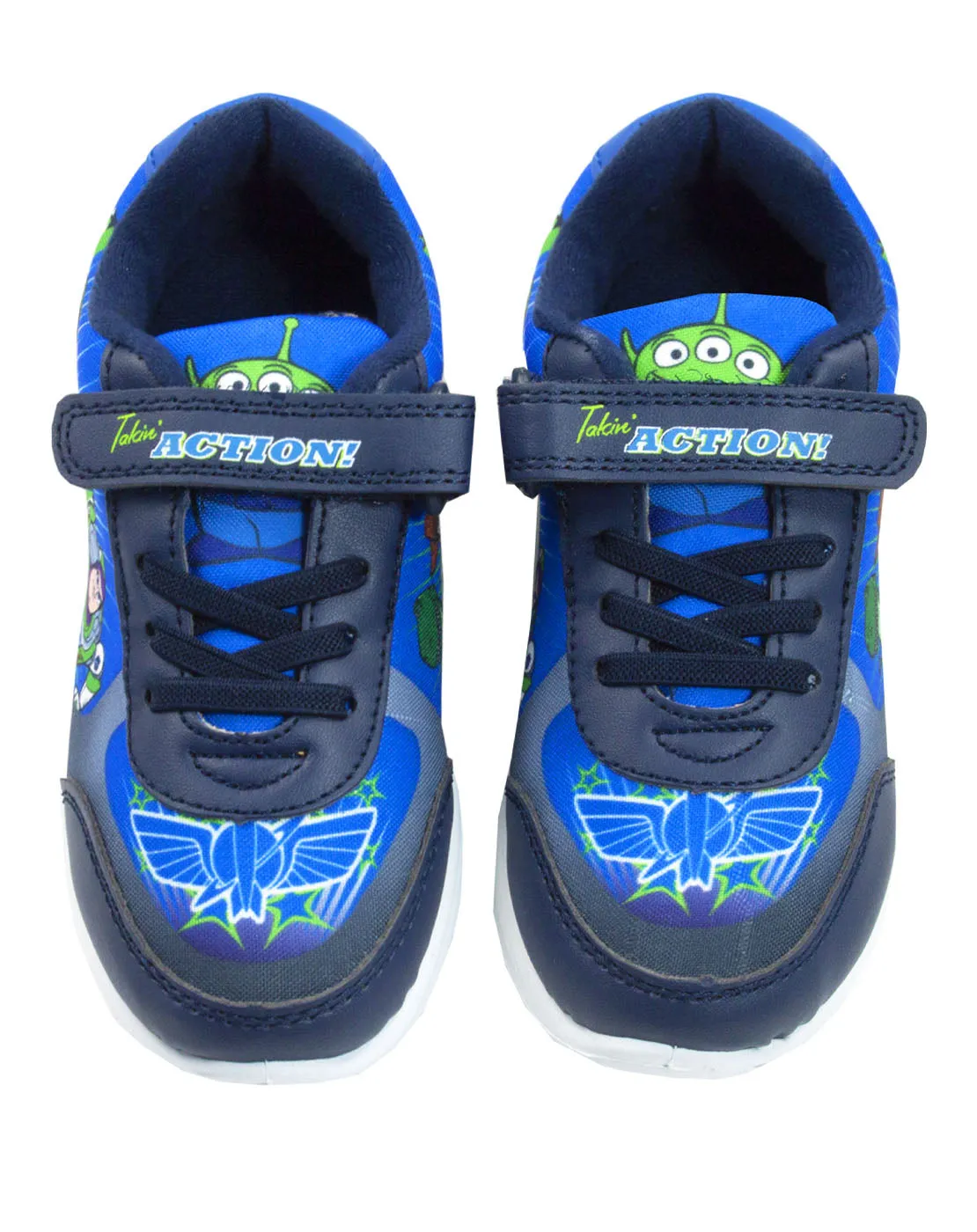 Toy Story Buzz Woody Rex Disney Boys Blue Trainers Kids Sports Shoe