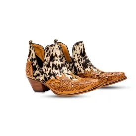 West Street Western Hand-Tooled Booties