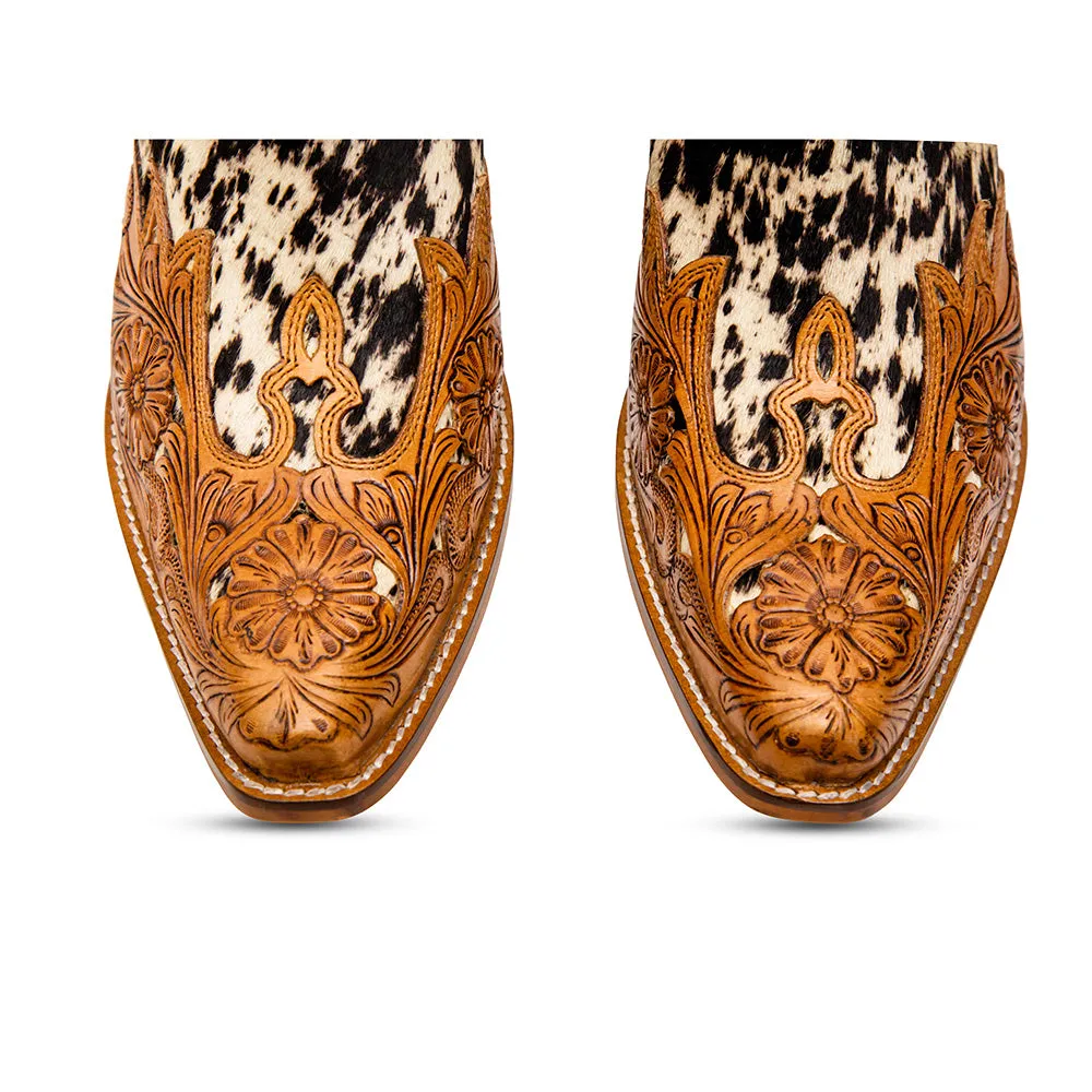 West Street Western Hand-Tooled Booties