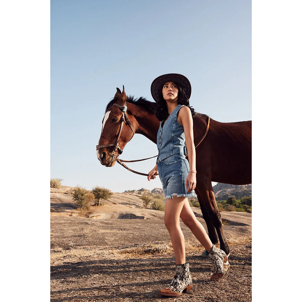 West Street Western Hand-Tooled Booties