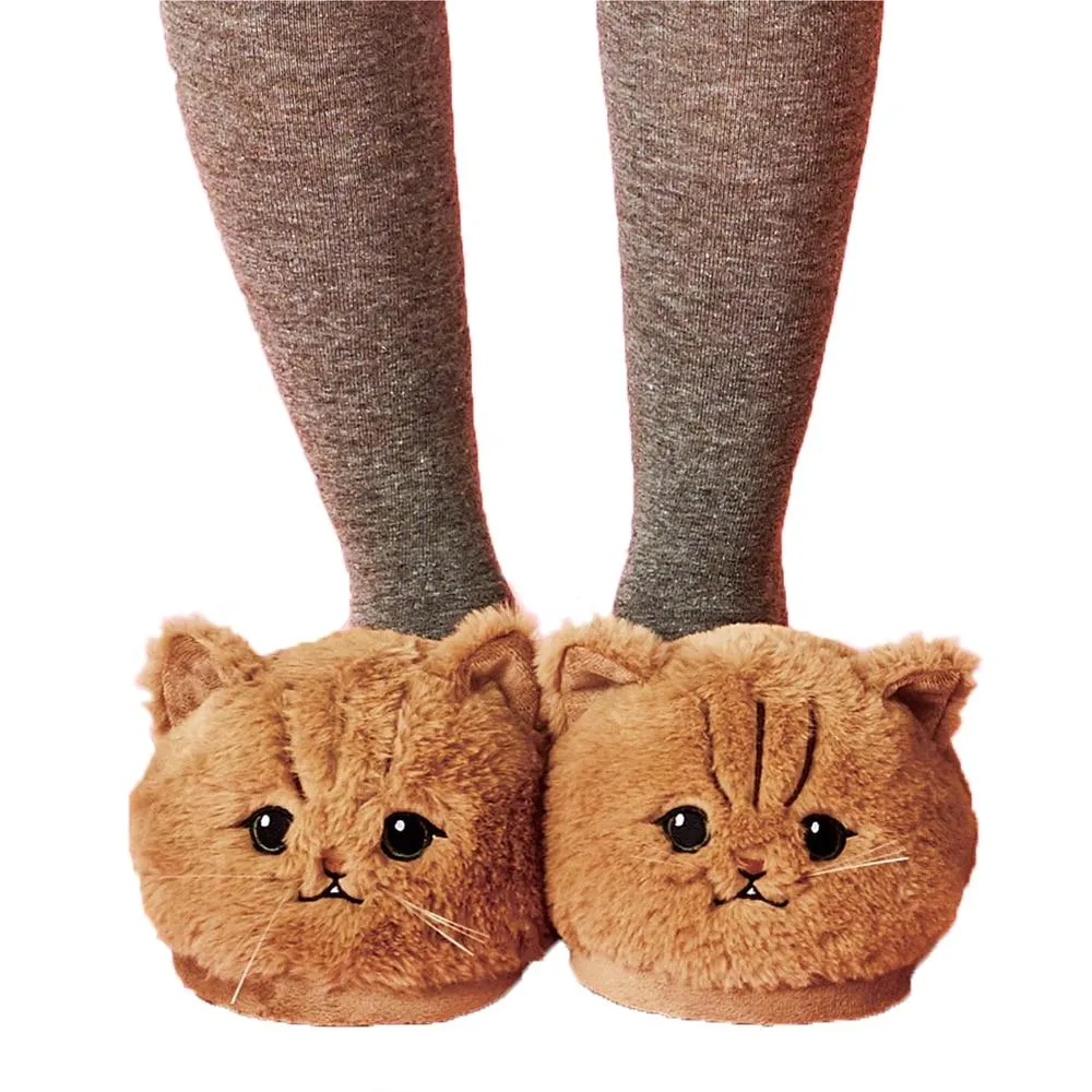 Women Kitten Soft  Plush Bedroom Slippers