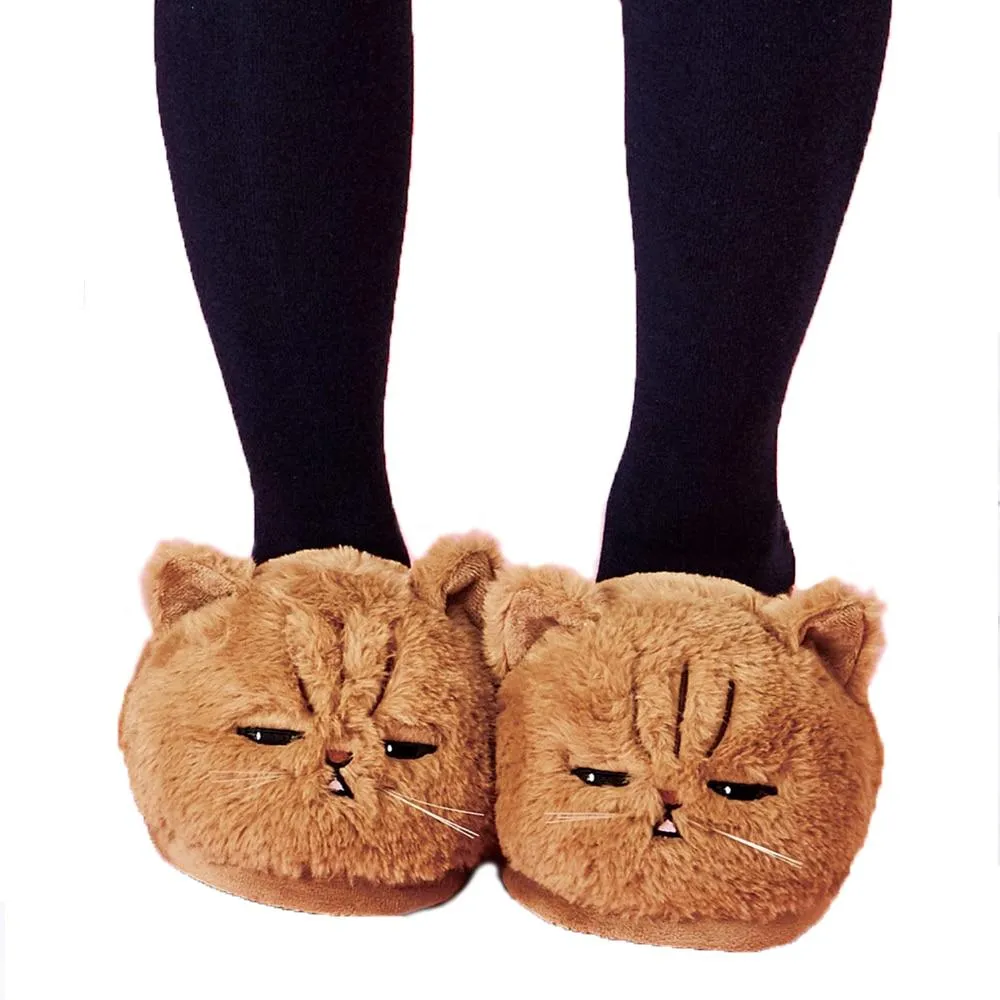 Women Kitten Soft  Plush Bedroom Slippers