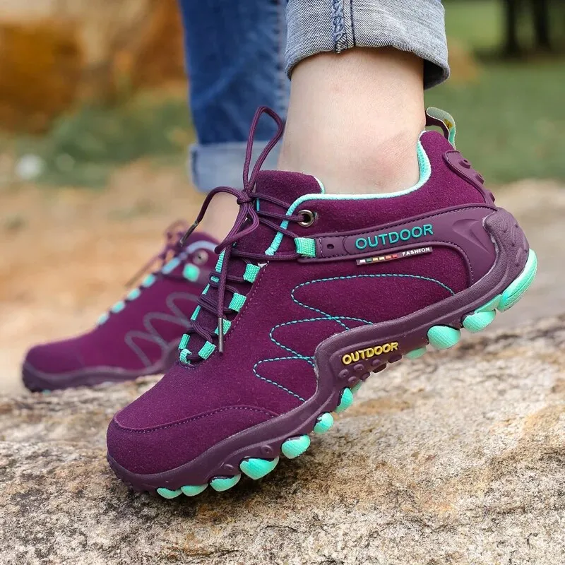 Women Summer Hiking Mountain Climbing Sneakers Fashion Non-slip Hunting Hike Shoes - WHS50202